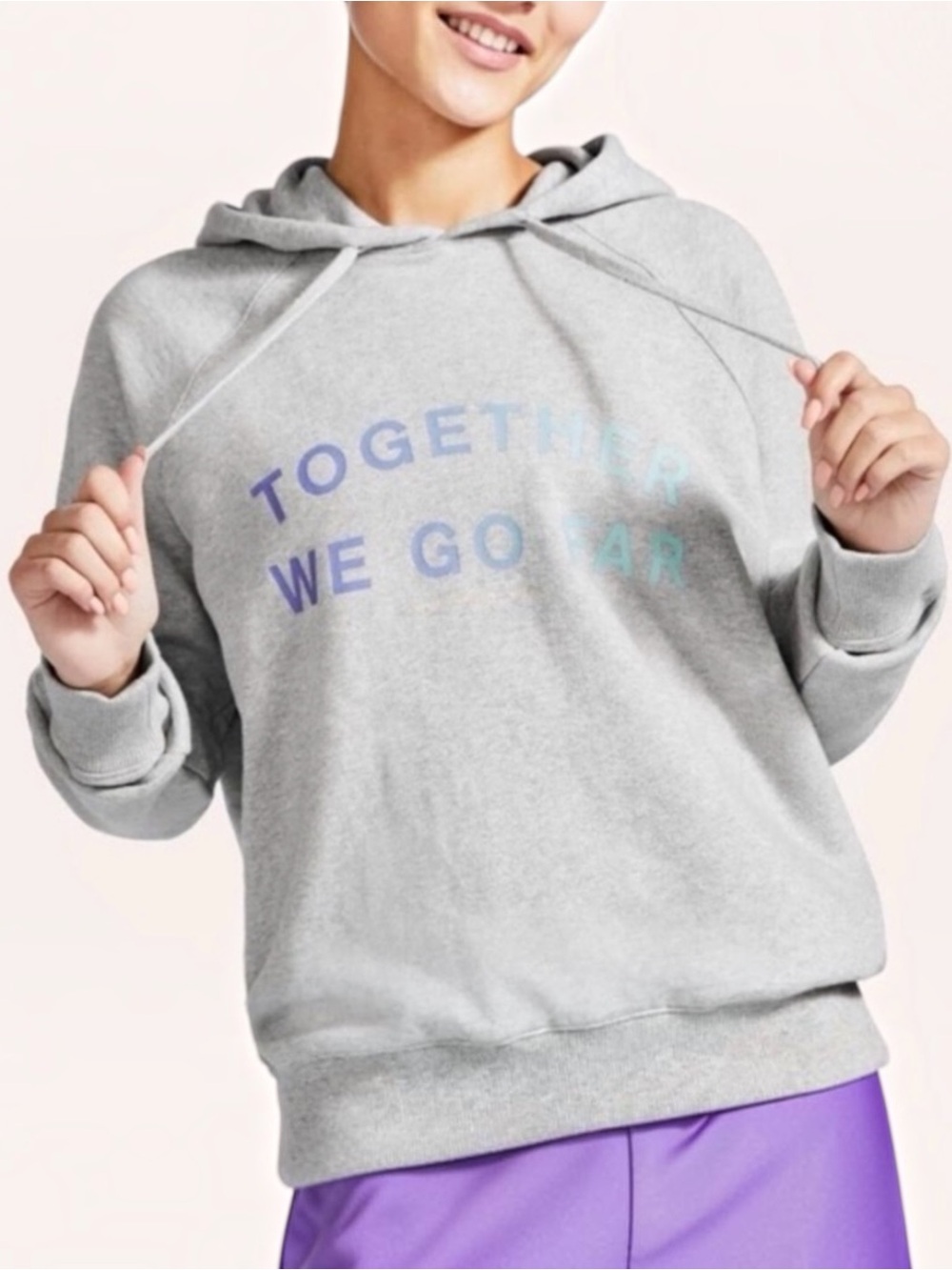 NEW Spiritual Gangster X Peloton Hoodie Gray Together We Go Far Womens Sizes NWT